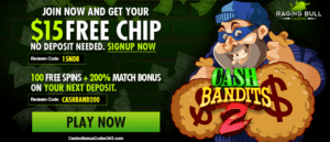 Raging Bull casino $15 Free Chip