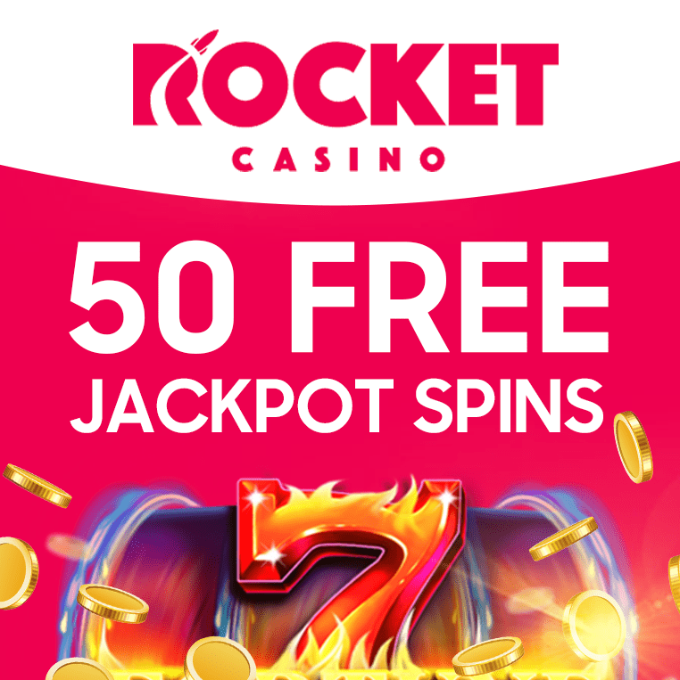 Rocket Casino 50 FREE JACKPOT SPINS 7