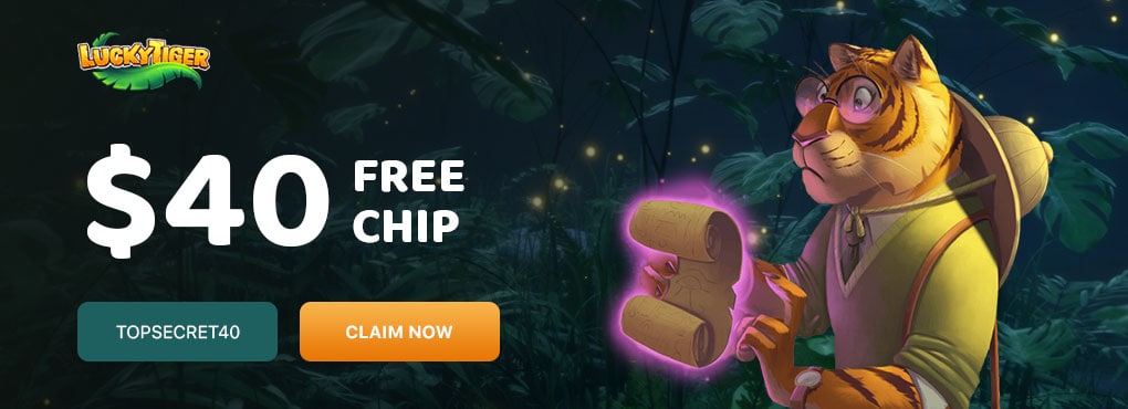 Lucky Tiger Casino $40 FREE CHIP Code 14