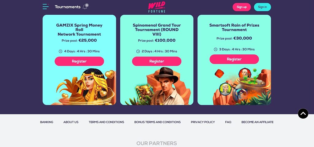 Wild Fortune Casino: Get BONUS of 225% up to AU$2000 + 175 Free Spins 3 Wild Fortune Casino: Get BONUS of 225% up to AU$2000 + 175 Free Spins 3