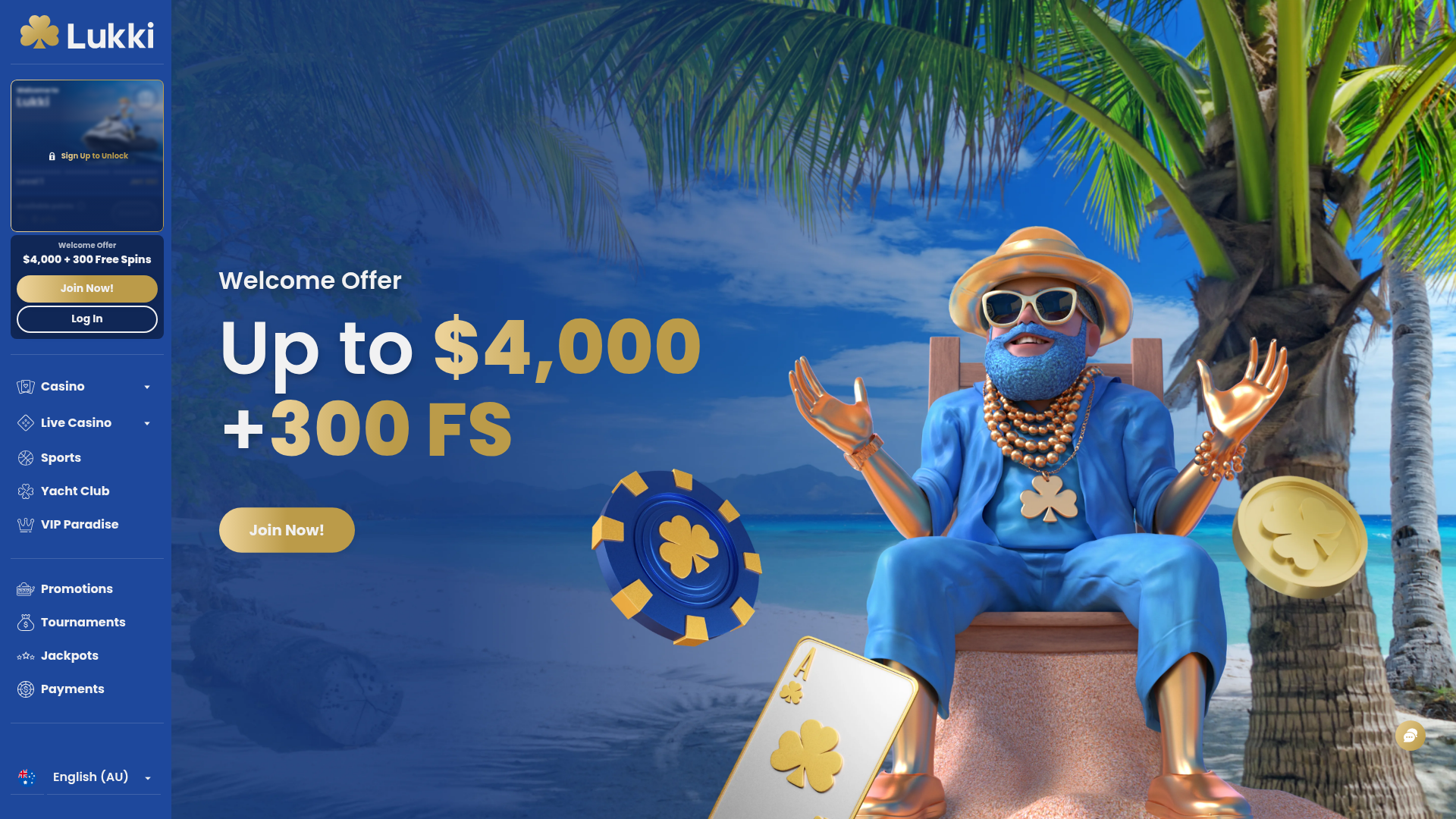 Lukki casino homepage screenshot July 2026