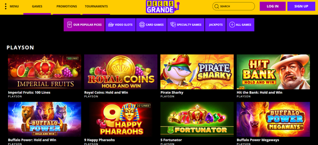 Reels Grande Casino Bonuses 1